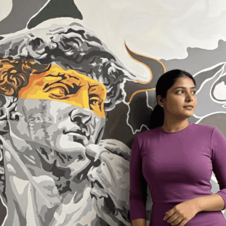 Elegant wall mural for modern home interior in Kolkata