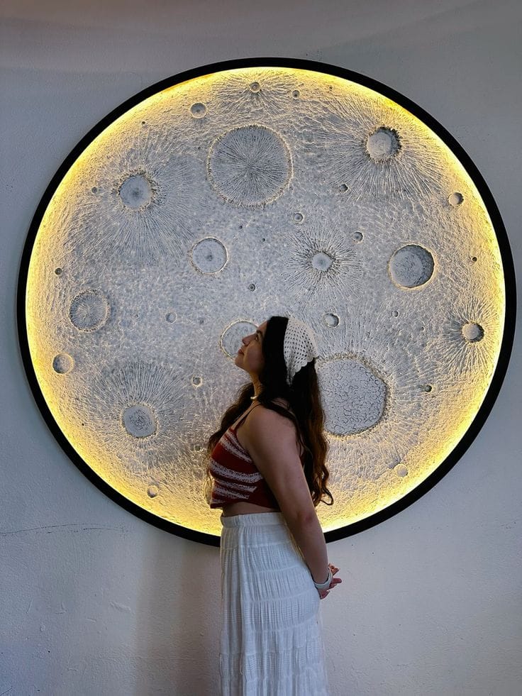 Custom mural painting work in progress at luxury home