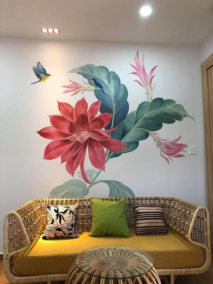 Oikar Studio mural artists working on wall painting project